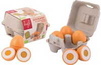 Jouéco set di uova in legno - giocattolo educativo per bambini-2