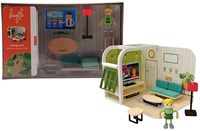Jouéco set soggiorno casa delle bambole in legno - giocattolo educativo