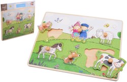 Johntoy Fien e Teun puzzle in legno giocattolo educativo motricità