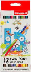 Bruynzeel matite colorate Twin Point set 12 pezzi per bambini