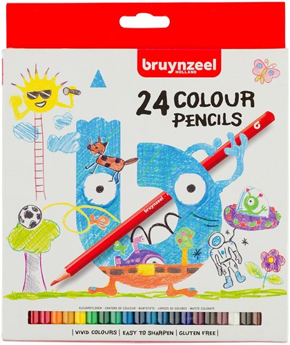 Bruynzeel set matite colorate 24 pezzi per bambini e adulti