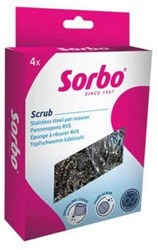 Sorbo spugna per pentole acciaio inox - spugna abrasiva per pentole e teglie - 4 pezzi
