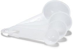 Patisse set cucchiai dosatori plastica bianca 4 pezzi utensile cucina