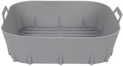 Cestello in silicone per airfryer 20x20cm rosso accessorio riutilizzabile