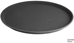 Svenska Living vassoio rotondo nero antiscivolo plastica 35,5cm catering