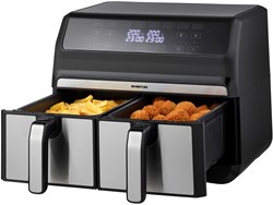 Inventum friggitrice ad aria doppia airfryer 2x4L nera 1700W cucina