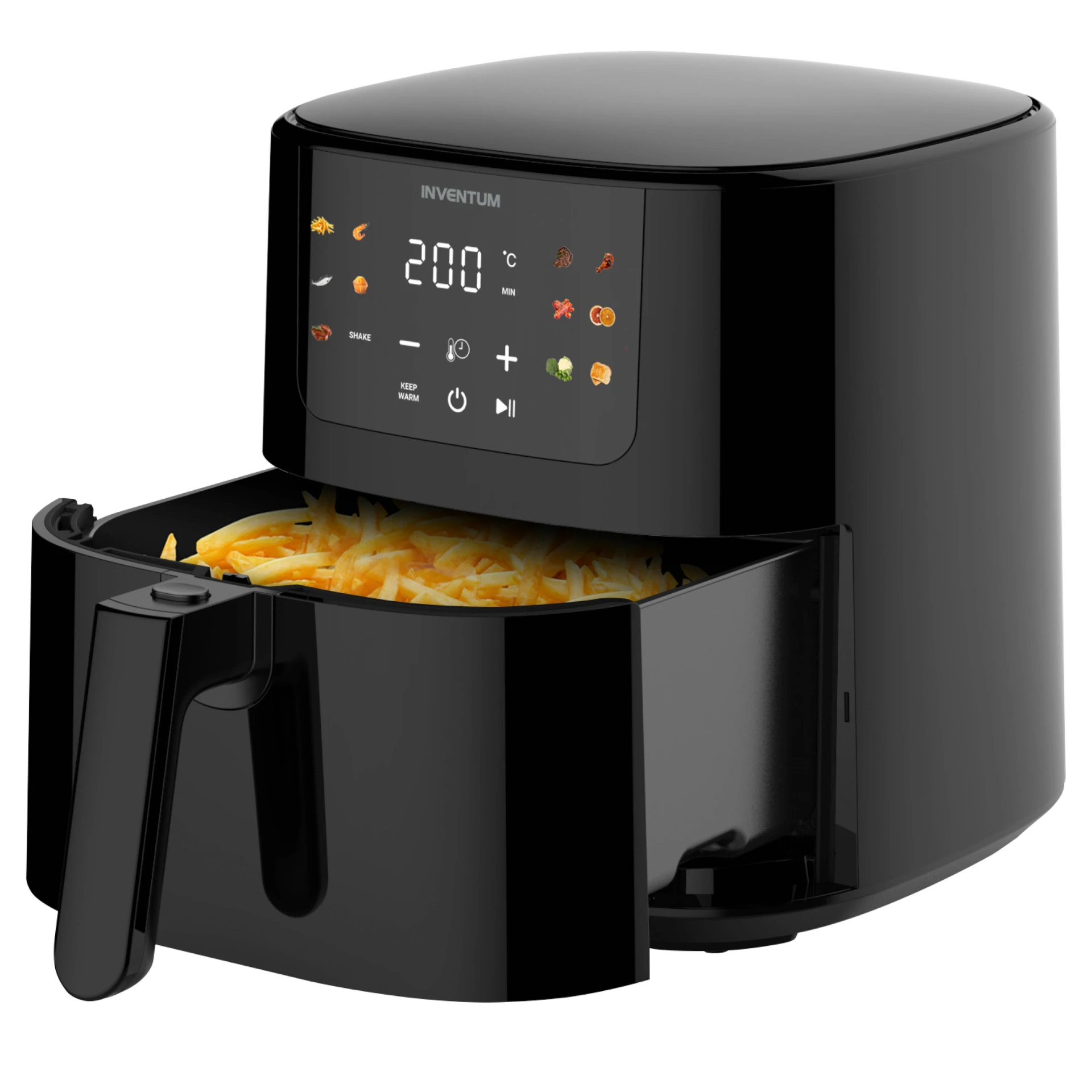 Inventum Friggitrice ad aria calda 5 litri nera 1500W elettrodomestico