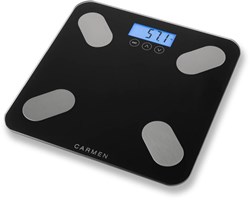 Carmen bilancia analisi corporea nera digitale 180 kg
