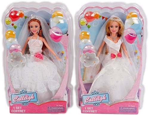 Bambola sposa fashion 29 cm bianca giocattolo matrimonio