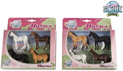 Kids Globe cavalli set giocattolo 4 pezzi scala 1:32 plastica