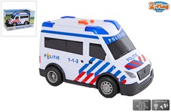 Autopompa della polizia giocattolo free wheel luce suono 14cm bianca