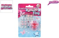 Anello lucidalabbra e adesivi per orecchini - set glamour per bambini