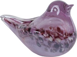 Van Manen scultura in vetro uccello viola decorazione 13x7,5x8cm