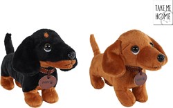 Take Me Home cane bassotto peluche marrone 24cm giocattolo