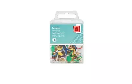 Soho puntine colorate - 100 pezzi - accessori per bacheca