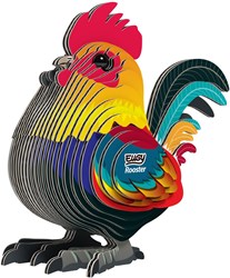Eugy puzzle 3D gallo - puzzle animale colorato in cartone