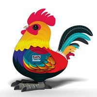Eugy puzzle 3D gallo - puzzle animale colorato in cartone-3