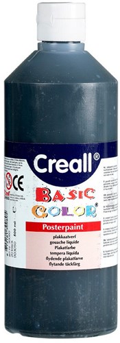 Creall tempera nera 500ml - Vernice creativa per bambini opaca