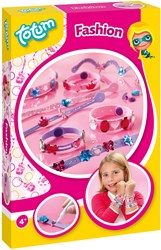 Totum set braccialetti fashion da creare - gioielli in gommapiuma con glitter
