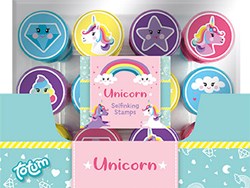 12 timbri autoinchiostranti Unicorno 071650