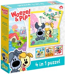 Bambolino Toys puzzle Woezel & Pip 4 in 1 puzzle educativo in cartone per bambini