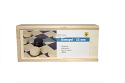 Longfield Games pedine dama in legno in scatola 32mm gioco da tavolo classico