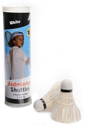 6 Veren Shuttles in Koker - Wit
