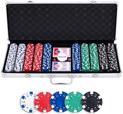 Engelhart Games set poker valigetta argento 500 gettoni 11,5g gioco poker