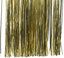 Lametta decorazione natalizia oro 40cm polietilene lucido