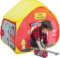 Pop-it-Up Tenda dei Pompieri - Tenda da Gioco Pop-up per Bambini con Pavimento Stampato-2