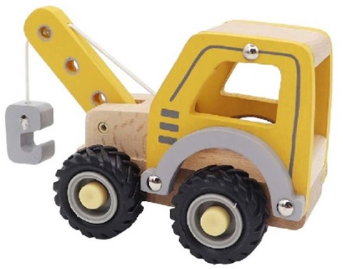 Simply camion gru in legno giocattolo - veicolo gru colorato per bambini