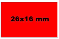 Etichetta rettangolare rosso fluo permanente segnare & risaltare 6 rotoli