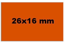 Etichette rettangolari arancione fluorescente permanente 26x16mm 6 rotoli 1000 pezzi