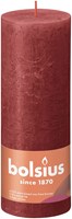 Bolsius candela rustica rossa - candela decorativa 19 cm