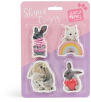 Studio Pets set di gomme - gomme animali carini per bambini