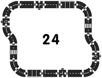 Waytoplay pista giocattolo flessibile autostrada 24 pezzi per interno ed esterno