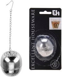 Excellent Houseware infusore per tè a forma di uovo acciaio inox argento - filtro tè