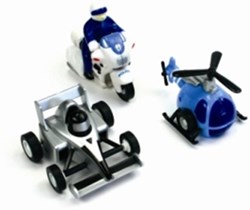 Harlekijn veicoli giocattolo pull back moto elicottero auto 24 pezzi