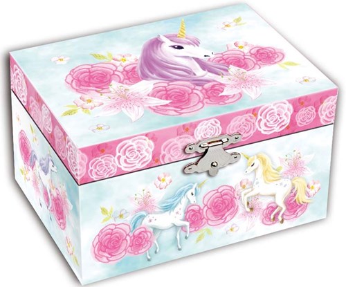 Harlekijn portagioie carillon unicorno scatola gioielli per bambini