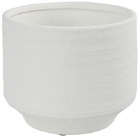 Countryfield vaso bianco ceramica - elegante portavaso 26cm