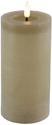 Countryfield candela a pilastro LED rustica - candela decorativa 15 cm beige