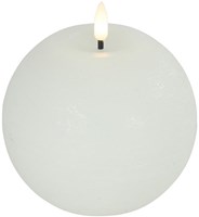 Countryfield candela sferica LED bianca 12x12x12,5cm - effetto candela realistico