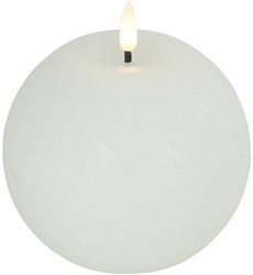 Countryfield candela sferica LED bianca 12x12x12,5cm - effetto candela realistico
