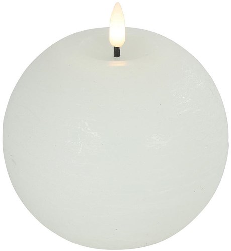 Countryfield candela sferica LED bianca 12x12x12,5cm - effetto candela realistico