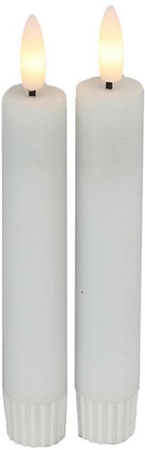 Countryfield candele da tavola LED bianche 15cm 2 pezzi - illuminazione d'atmosfera