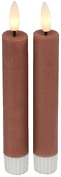 Countryfield candele LED da tavola rosa 15cm set 2 pezzi con telecomando