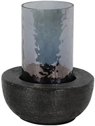 Countryfield portacandele metallo nero moderno 16cm decorazione
