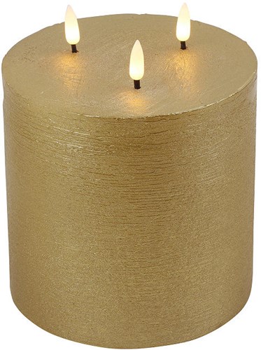 Countryfield candela LED a colonna oro 15x15x17,5cm giocattolo decorativo