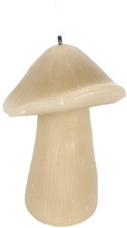 Countryfield candela LED decorativa fungo 15,5cm beige luce d'atmosfera