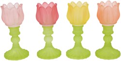 Countryfield portacandele tulipano decorazione 17cm multicolore regalo